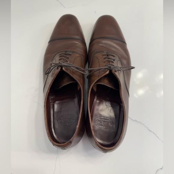 Men’s Crockett & Jones Audrey Brown Calf Leather Oxford Shoes- Size 10 main image 12